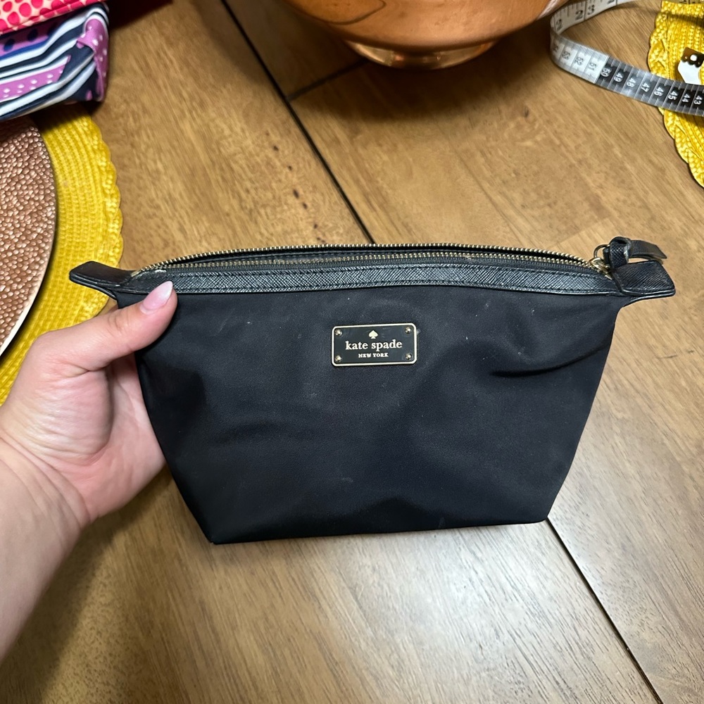 Kate Spade Black Cosmetic Bag